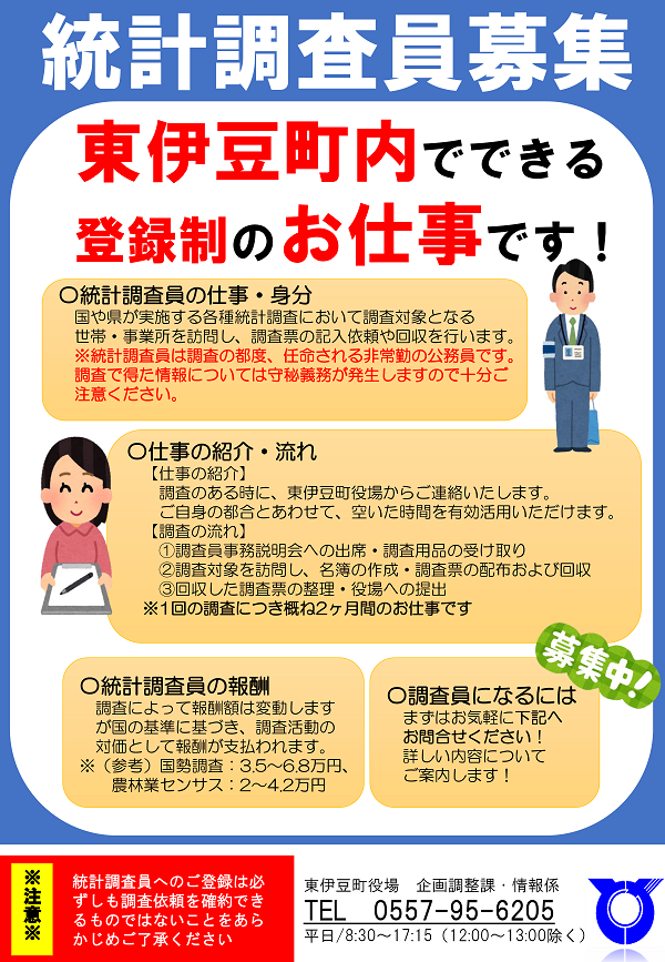 統計調査員募集のチラシ